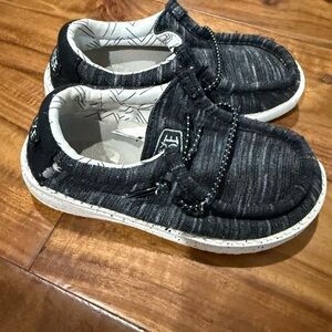 Hey Dude Kids Black and White Moccasins